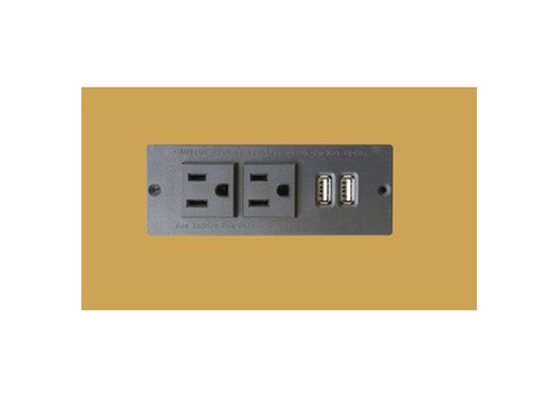 yellow X Leg Night Stand W/ Usb In Yellow, 3A,Homelegance