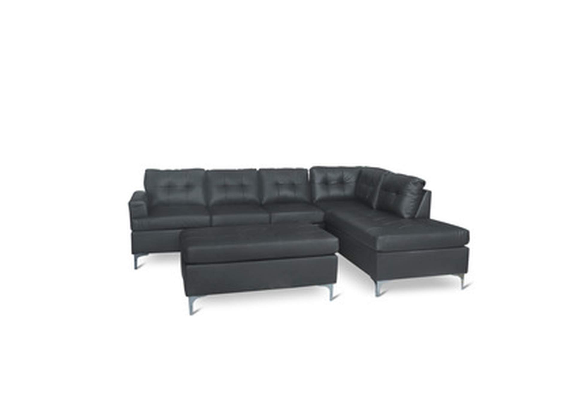 Sectionals 3-Piece Sectional With Right Chaise And Ottoman,Homelegance
