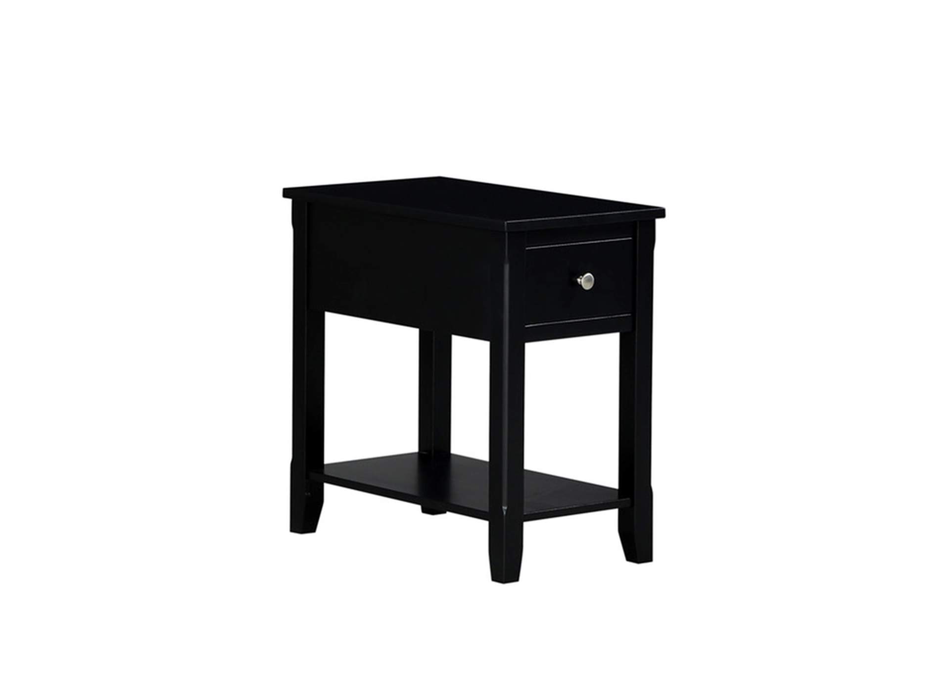 Chair Side Table W/Usb In Blk, 3A,Homelegance
