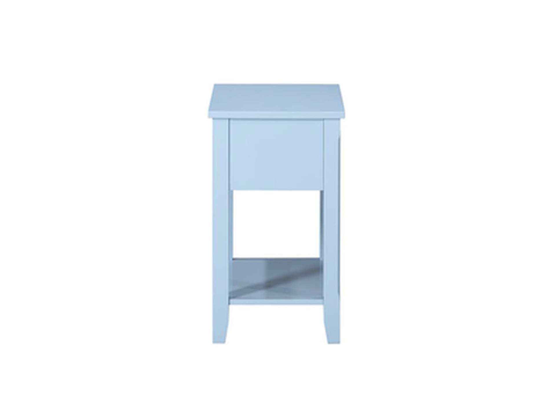 blue Chair Side Table W/Usb In Blue, 3A,Homelegance