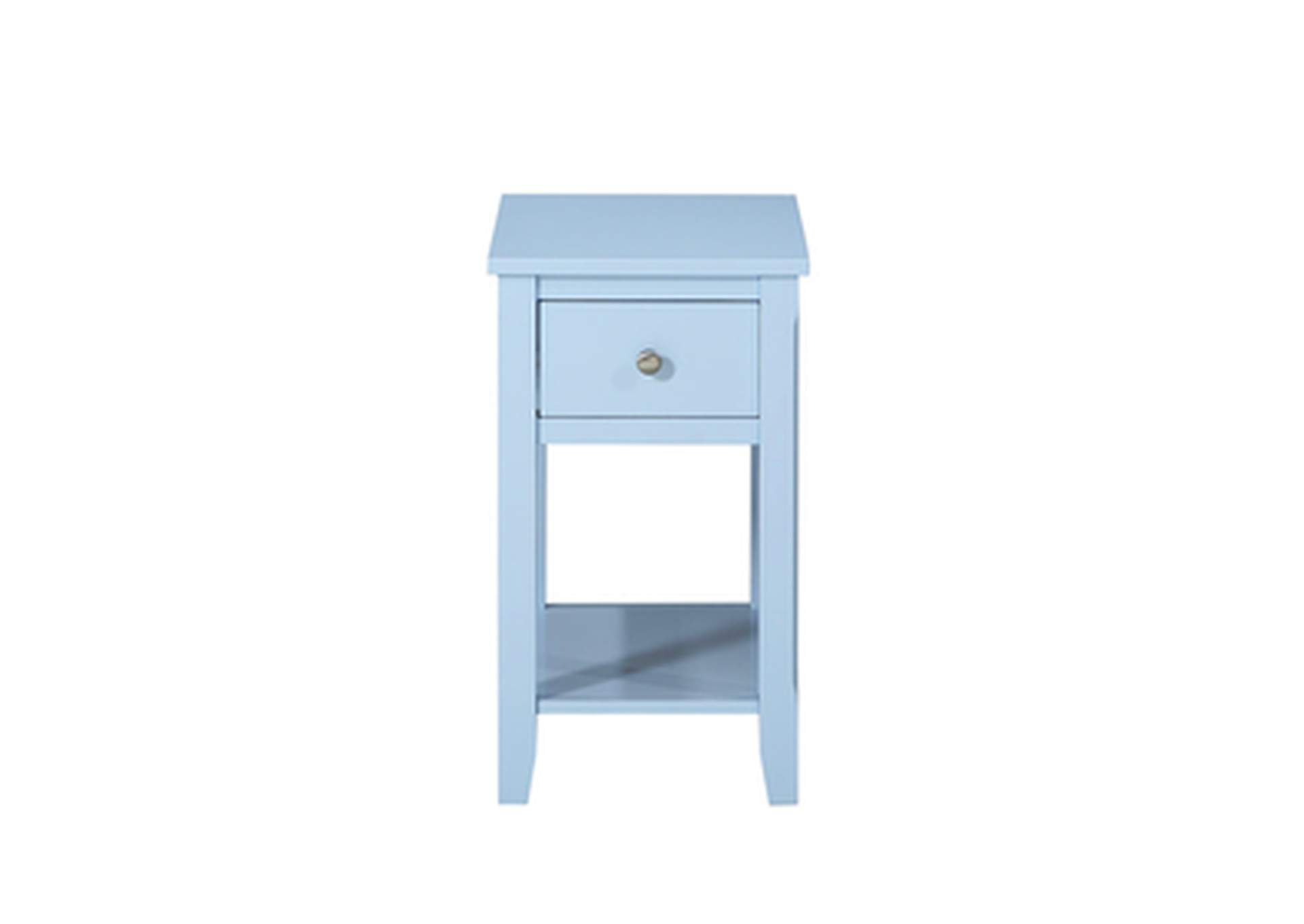blue Chair Side Table W/Usb In Blue, 3A,Homelegance