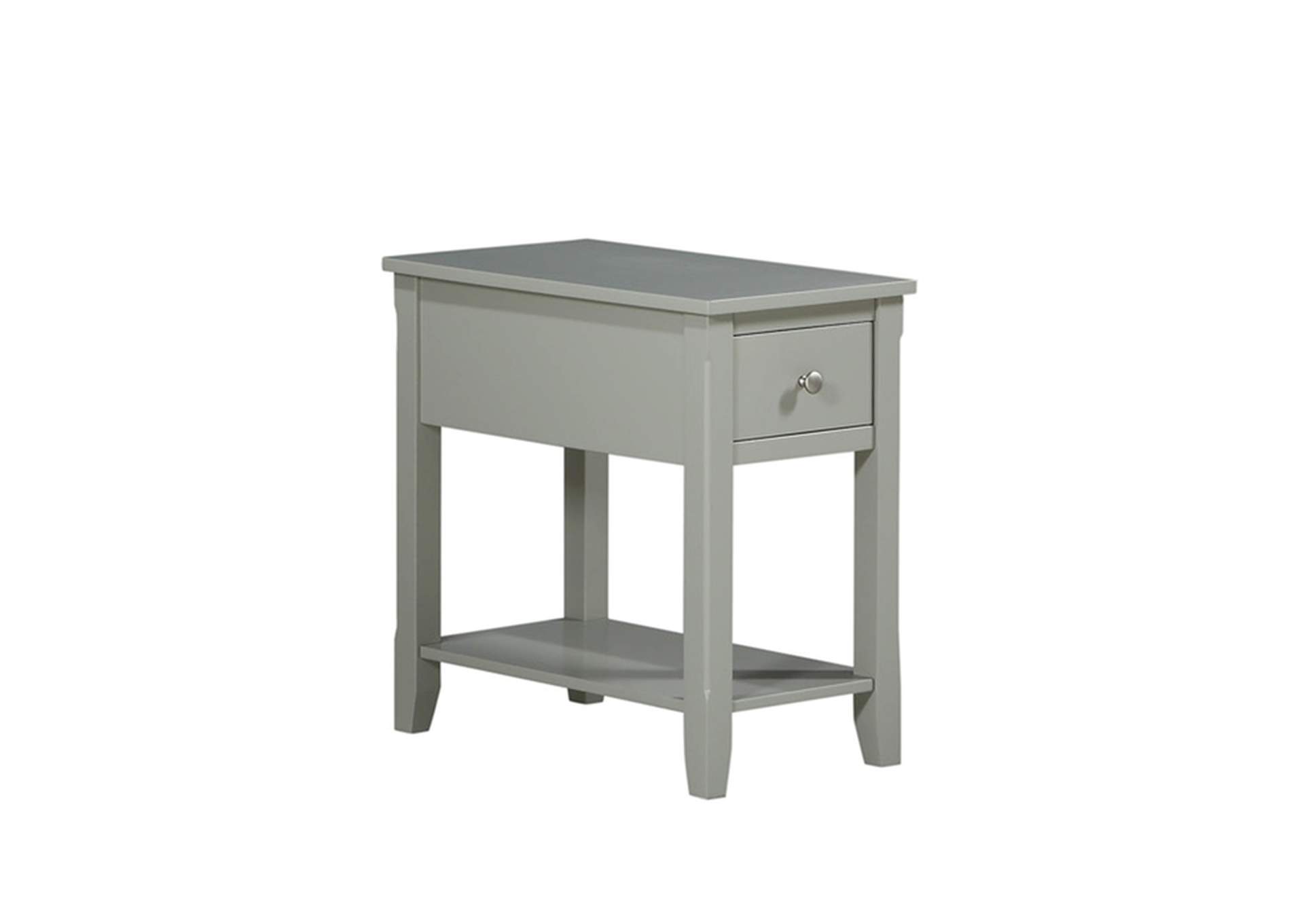 Chair Side Table W/Usb In Gray, 3A,Homelegance