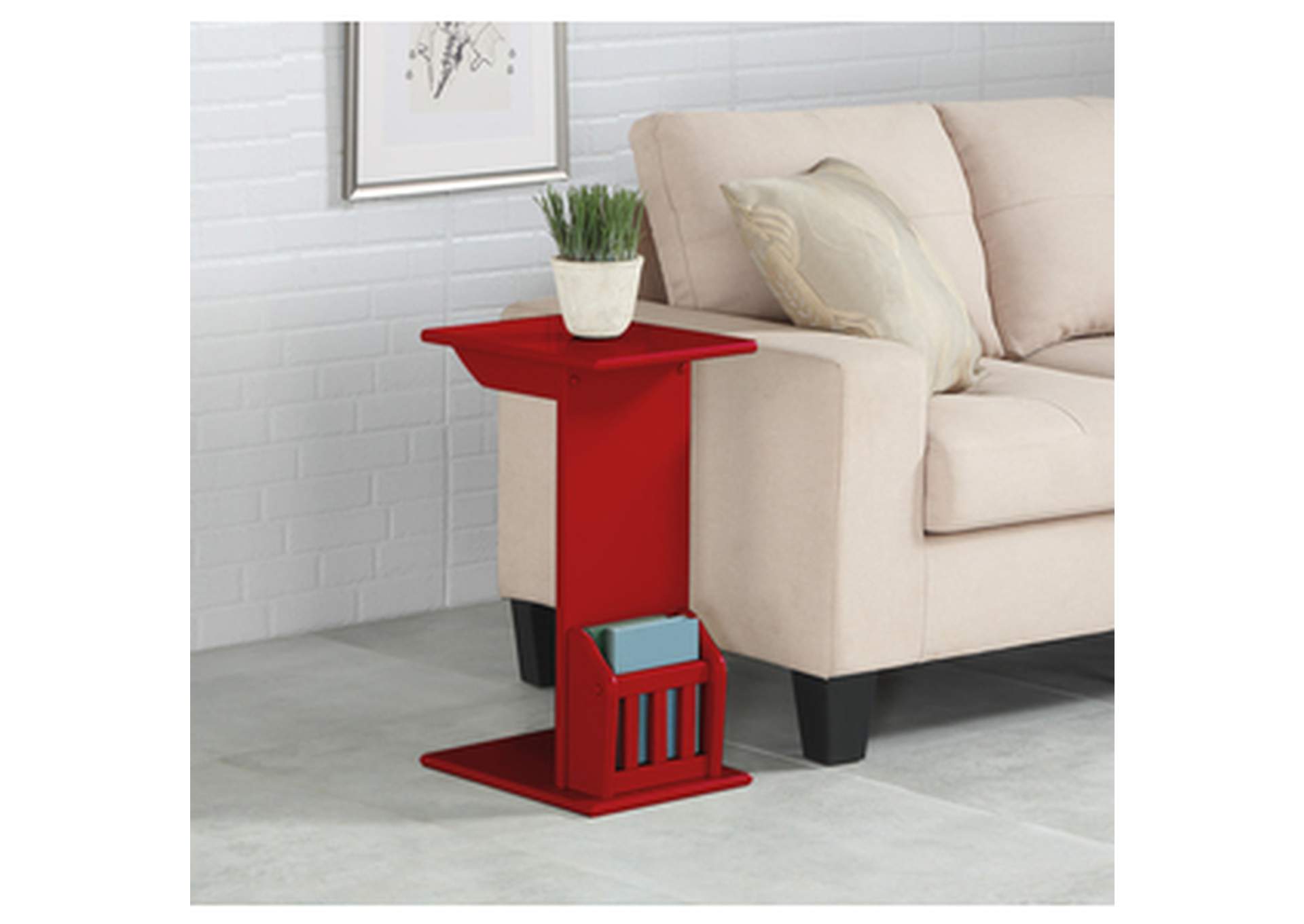 Red Snack Table In Red, 3A,Homelegance