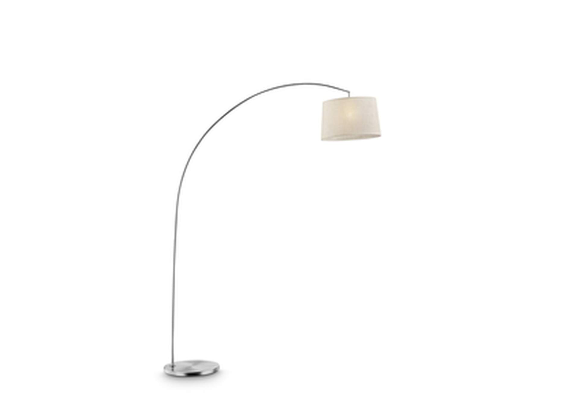 Floor Lamps 84.5" H Brushed Nickel Arch Flr Lamp,Bge Shade,Homelegance