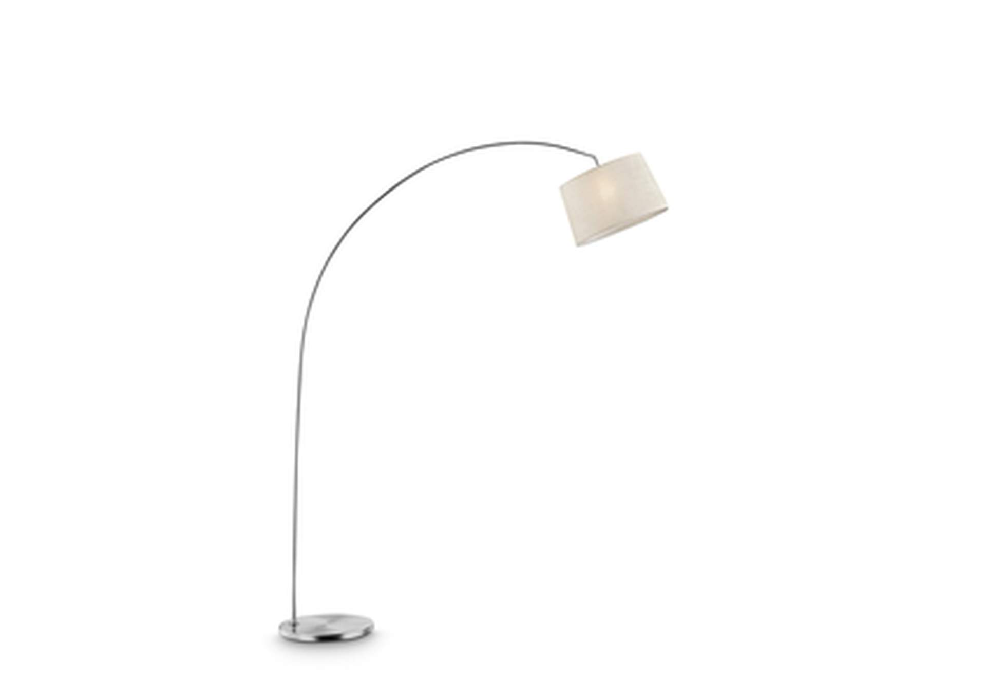 Floor Lamps 84.5" H Brushed Nickel Arch Flr Lamp,Bge Shade,Homelegance