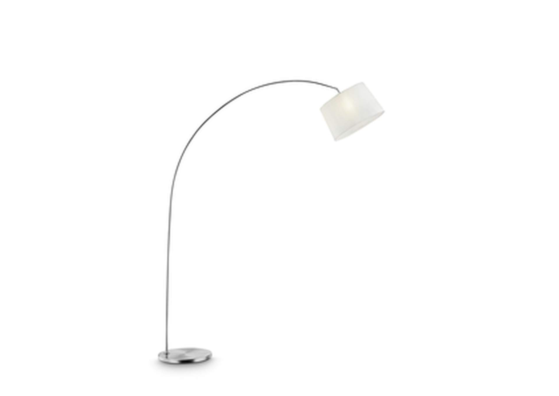 Floor Lamps Wht Shade 84.5" H Brushed Nickel Arch Flr Lamp, Wht Shade,Homelegance