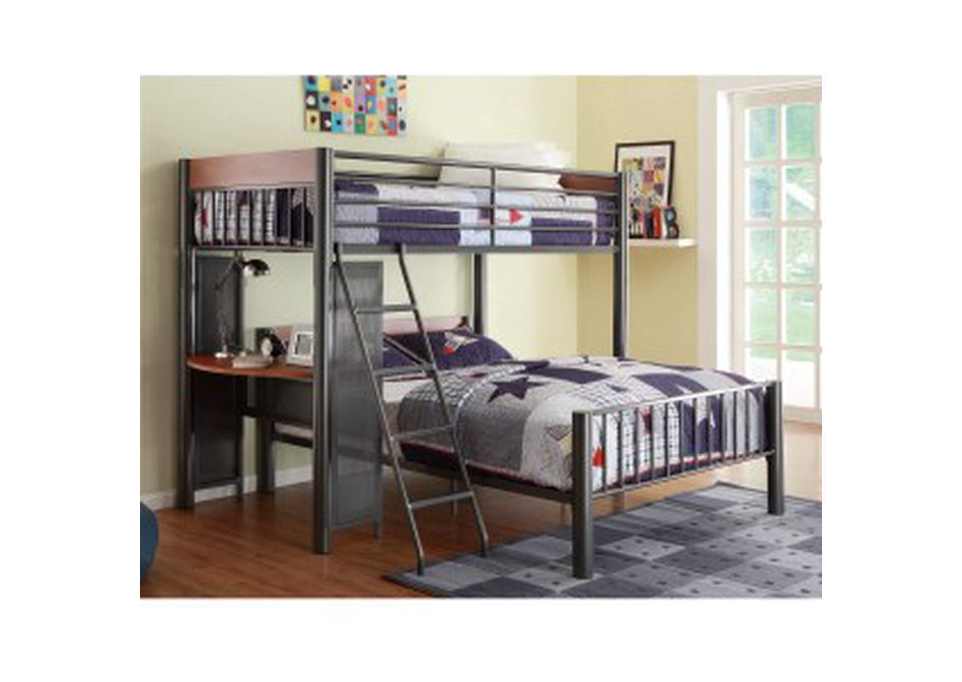 Division Twin/Full Loft Bed,Homelegance