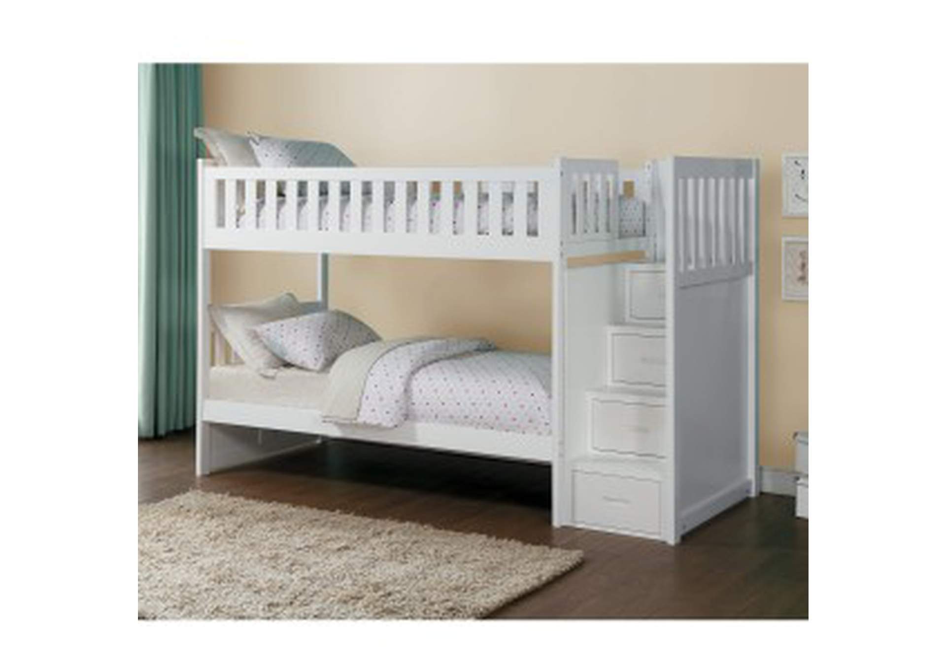 Galen Twin/Twin Step Bunk Bed,Homelegance