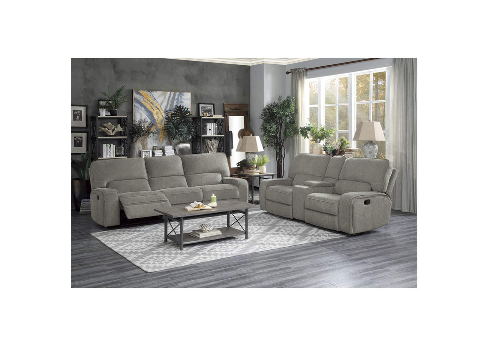 Borneo Double Reclining Sofa,Homelegance