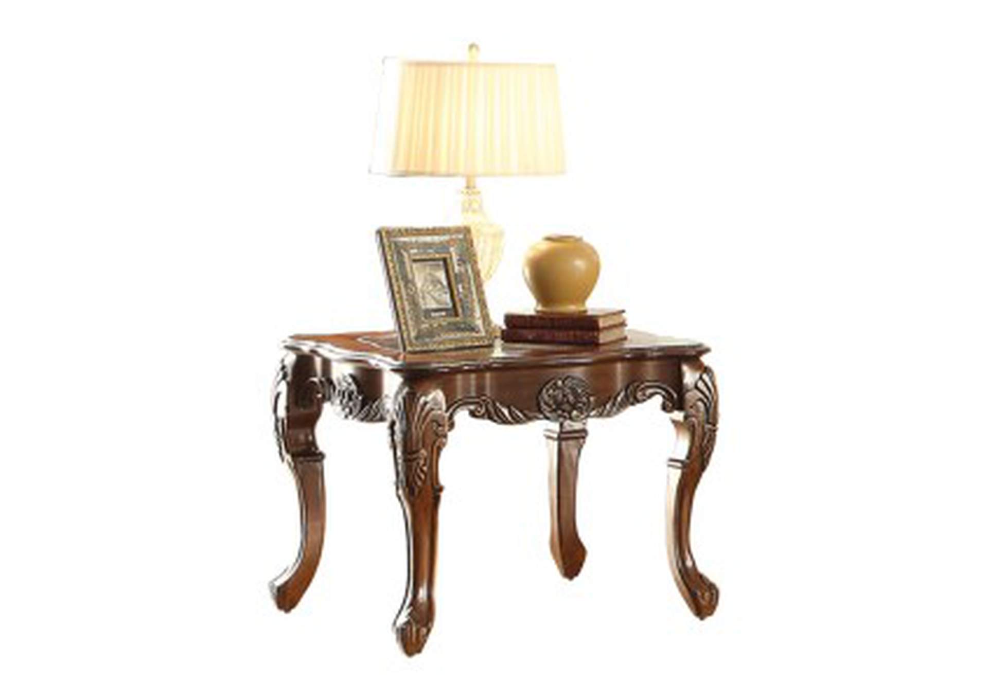 Logan End Table With Marble Inset,Homelegance