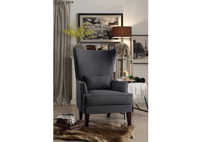 Image for Accent Chair W/ Kidney Pillow, Charcoal