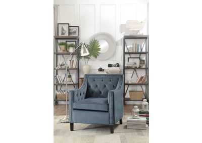 Image for Gray Accent Chair W/ Nailheads,