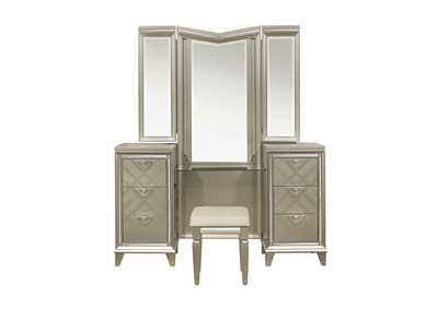 Image for Bijou Vanity Dresser With Mirror And Led Lighting