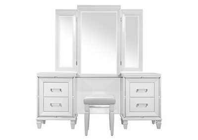 Tamsin White Vanity Dresser With Mirror, White Vanity Dresser