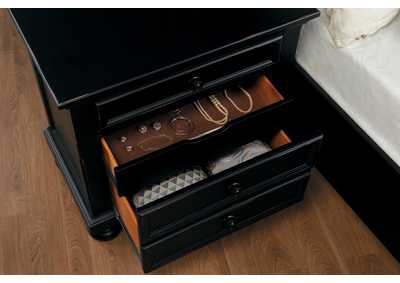 Image for Black Night Stand W/Hidden Drawer, Black