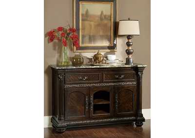 Image for Server,Faux Marble Top,Cherry