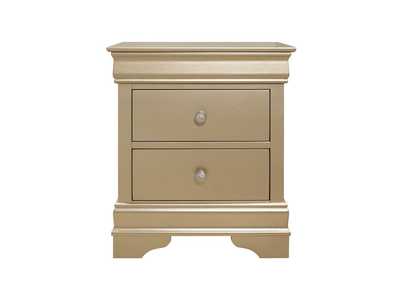 Image for Night Stand W/Hidden Drawer Gold