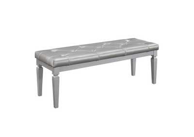Image for Allura Silver Bed Bench