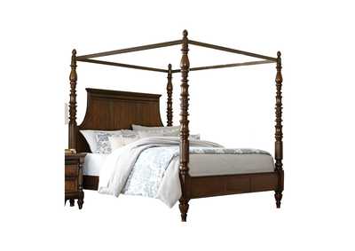 Image for Cherry California Canopy Bed, Warm Cherry