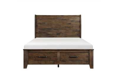 Image for Jerrick Queen Sleigh Platform Bed With Footboard Storage