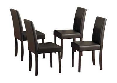 Image for Side Chair (4 Piece/Ctn) D.Brw Pvc
