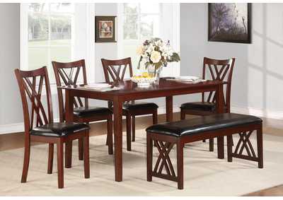 Image for 6 Piece Dinette Set (Tb;4S;Bench)