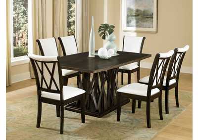 Image for Side Chair; White P/U Upholstd