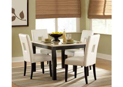 Image for Side Chair; White P/U; Keyhole