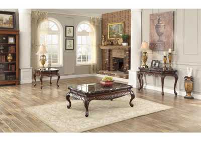 Image for Black End Table,Black Marble Top