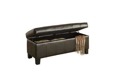 Image for Clair Dark Brown Lift Top Storage Bench