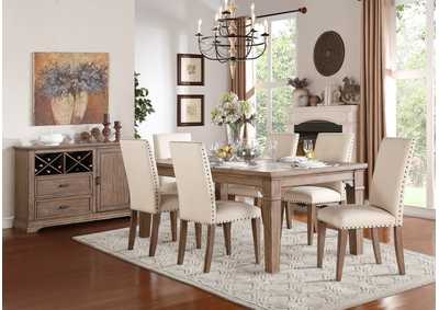 Image for Dining Table,Oak Vner 18"Lf