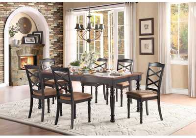 Image for Black Dining Table,18"Ext Lf, Cherry/Black