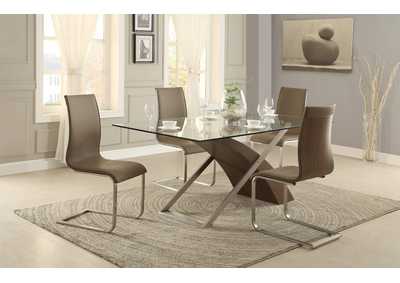 Image for Side Chair, Pu & Wlnut Paper Vnr