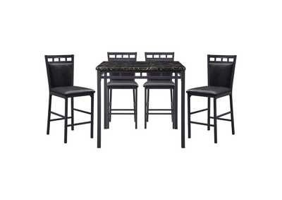 Image for Olney 5-Piece Counter Height Dining Set, Faux Marble Top