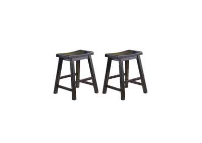 Image for Saddleback Grey 18 Dining Stool [Set Of 2]