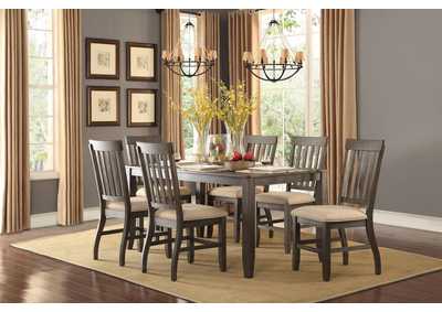 Image for Dining Table, Wire-Brushed, Gry Brw