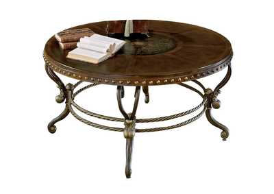 Image for Round Cocktail Table;Nail Head;Etchg