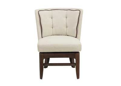 Image for Linen Swivel Chair [Set of 2]