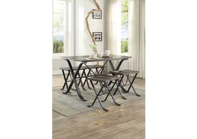 Image for 5 Piece Dinette Set, 3A, Pine Vner & Metal