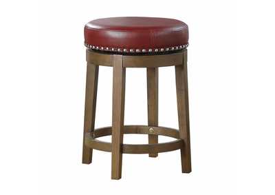 Image for Westby Round Swivel Counter Height Stool, Red