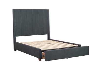 Image for Gray Eastern King Platform Bed with Storage Footboard