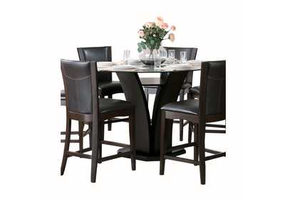 Image for Daisy Brown Round Counter Height Table Glass Top