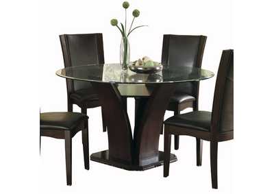 Image for Daisy Brown Round Dining Table Glass Top