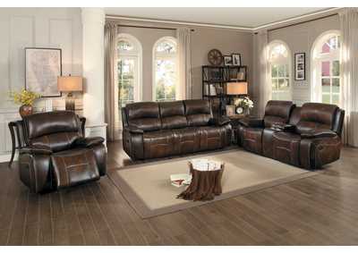 Image for Brown D. Rclnr Love Seat W/ Console