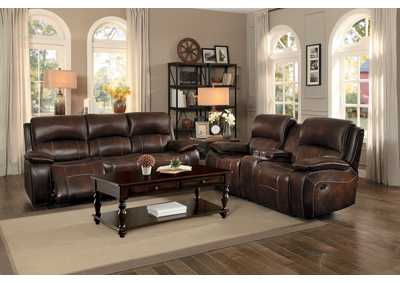 Image for Brown D. Rclnr Sofa Top Grain Lthr Mtch Pvc