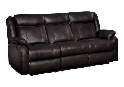 Image for Brown D. Rclnr Sofa W/ Drop Down Cup Holder
