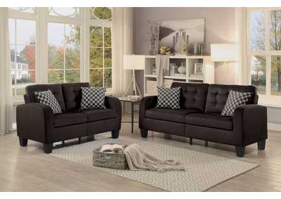 Image for Sofa,Chocolate, 2 Pillows