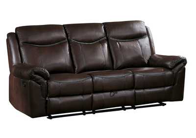 Image for Brown D. Rclnr Sofa W/ Drop Down Cup Holders