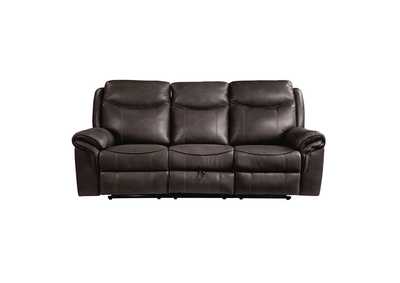 Image for Aram Double Reclining Sofa With Center Drop-Down Cup Holders, Receptacles, Hidden Drawer And Usb Ports