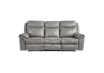 Image for Aram Double Reclining Sofa With Center Drop-Down Cup Holders, Receptacles, Hidden Drawer And Usb Ports